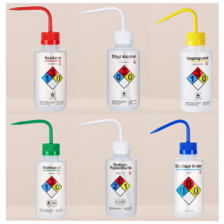 Plastic Wash Bottles 500 mL– LDPE/PP/PPCO – Acid/Alkali Resistant, Leak-Proof